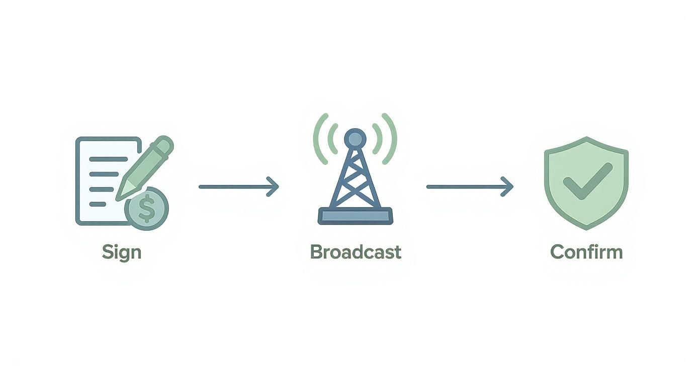 Infographic about how do coinbase wallets work