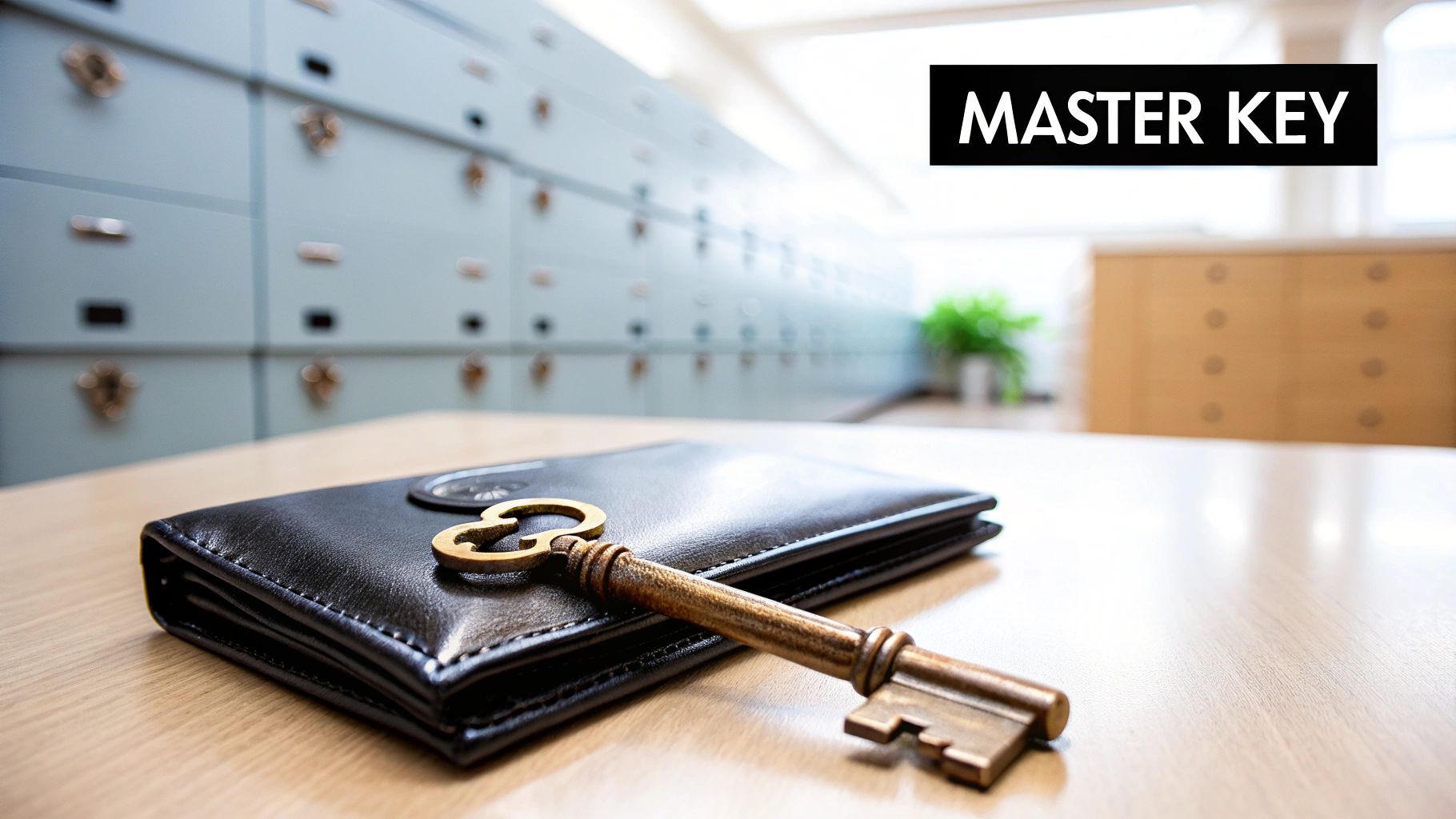 A person writing down a series of words on paper with a pen, representing a wallet seed phrase.