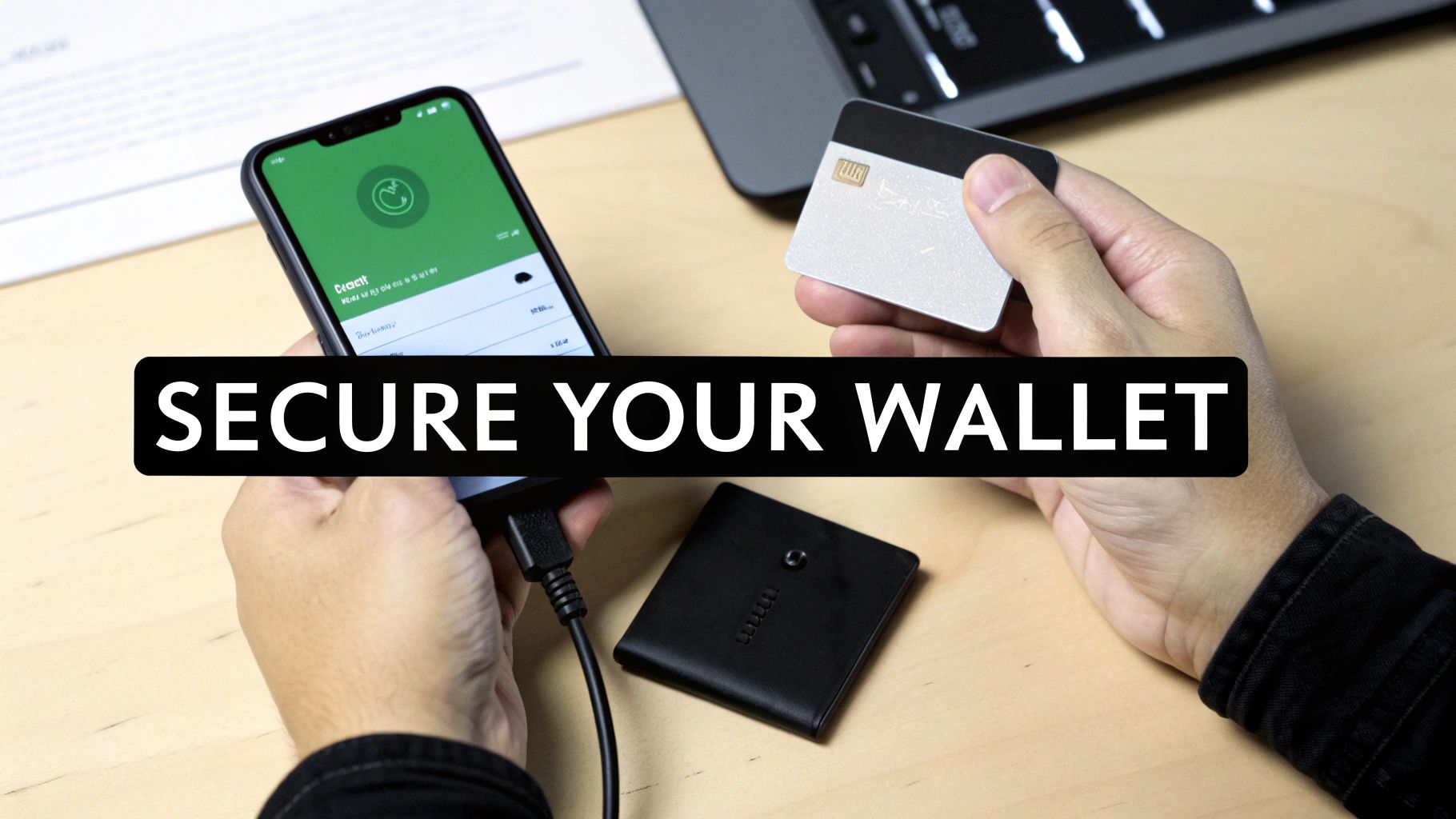 A digital vault door closing, symbolizing the protection of newly recovered crypto assets.