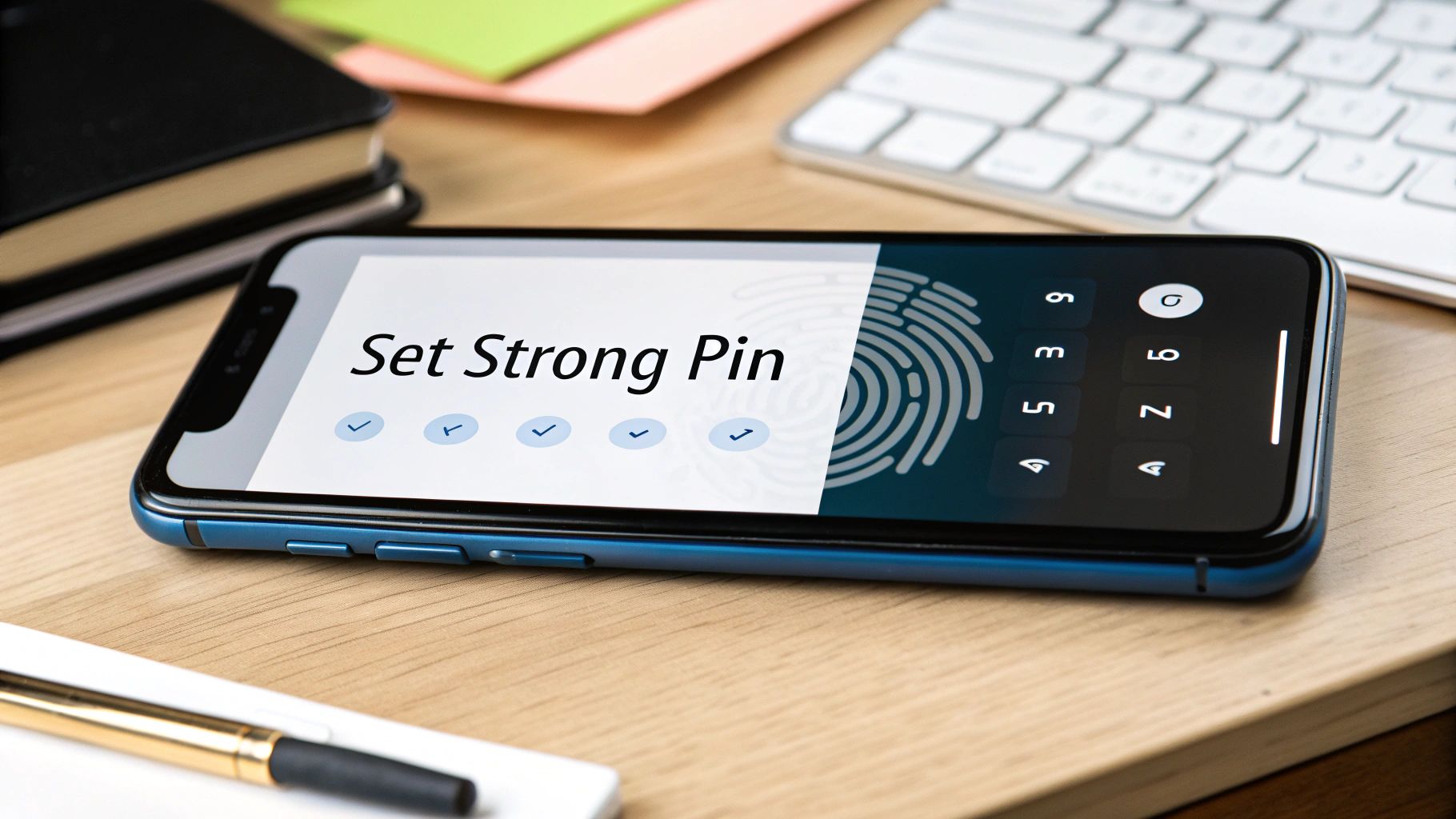 Person using a phone to access their secure wallet