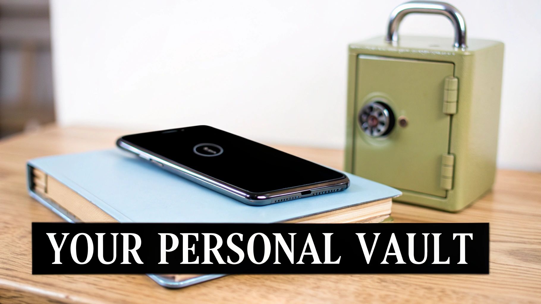 Illustration showing a vault representing personal crypto wallet security.