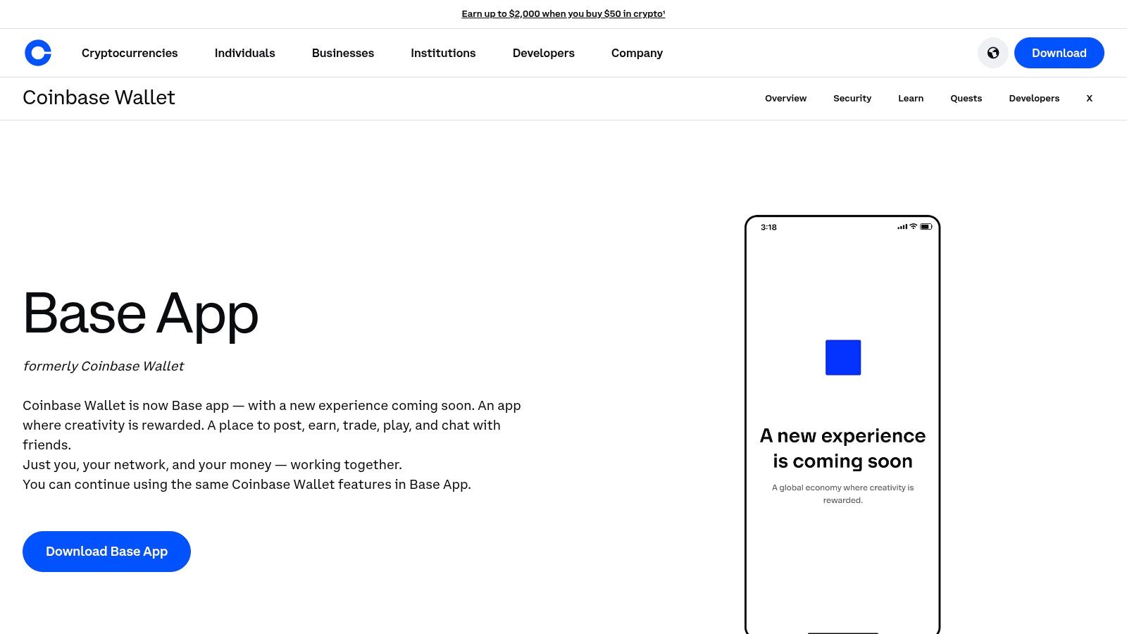 Coinbase Wallet / Coinbase Wallet web app
