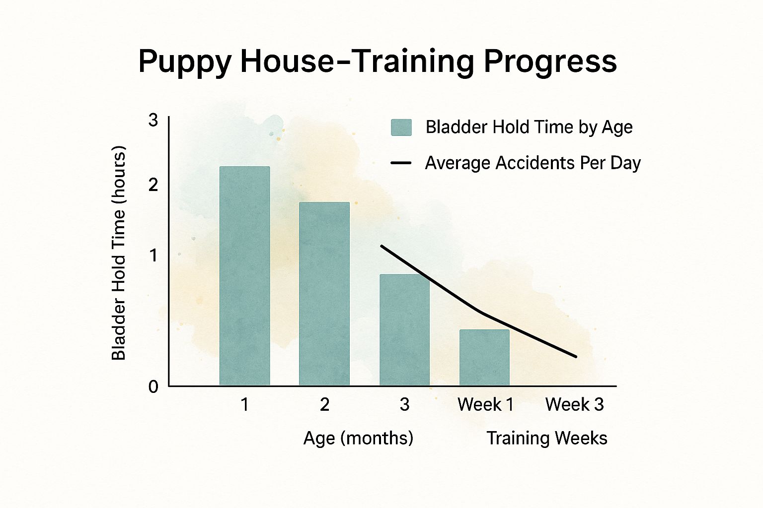 Infographic about dog trainer for potty training