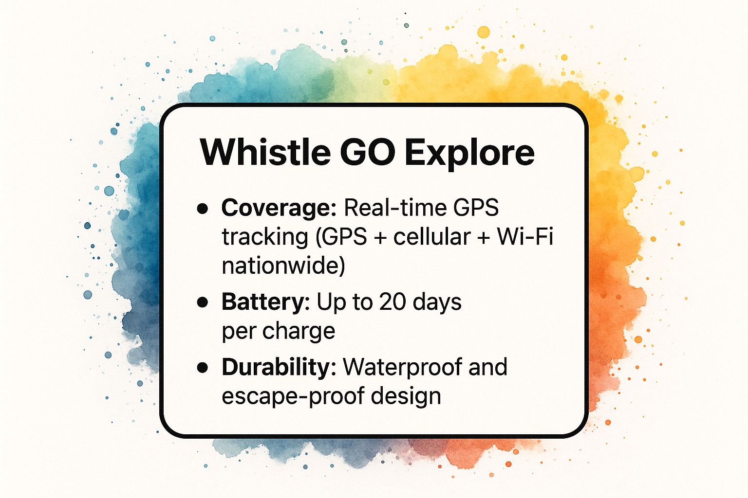 Infographic showing key data about Whistle GO Explore