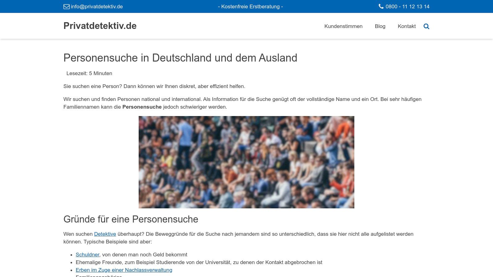 Privatdetektiv.de – Personensuche