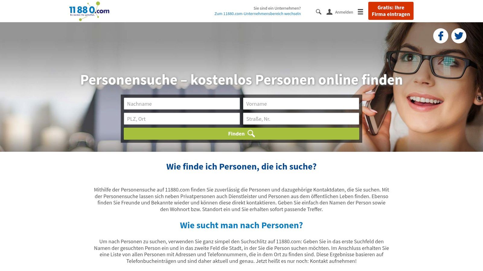 11880.com – Personensuche