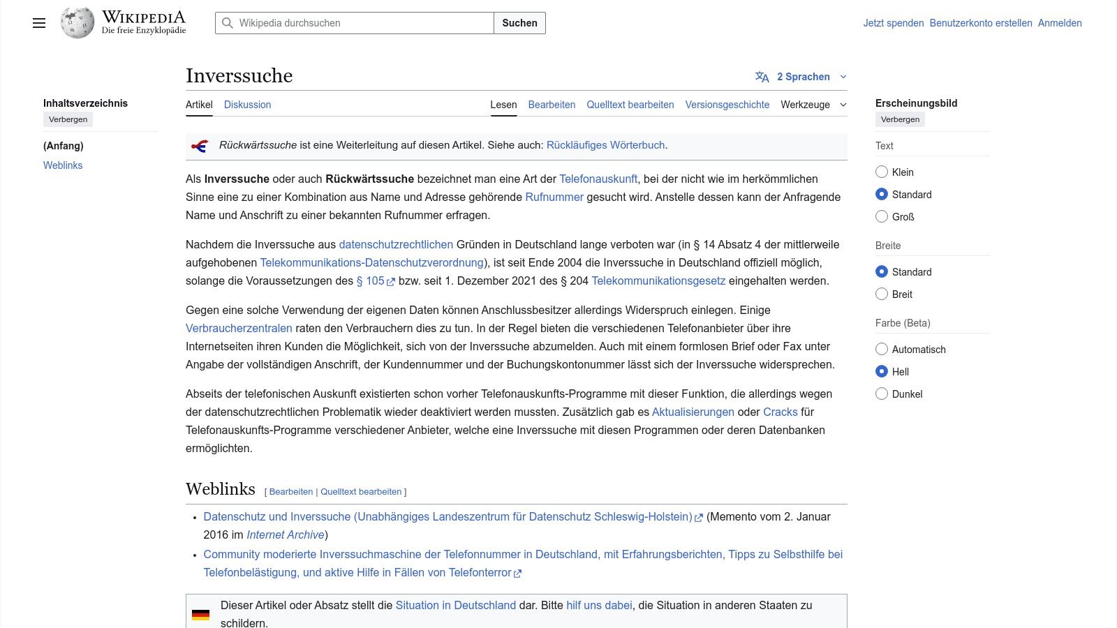 Inverssuche