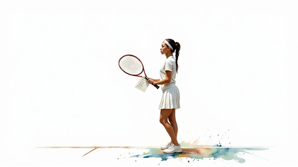 Two tennis players shaking hands over the net after a match