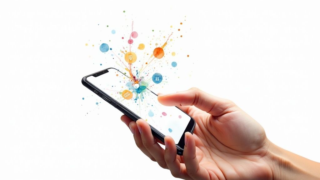 People using a mobile app to book a padel court, showing the convenience of a modern court reservation system.