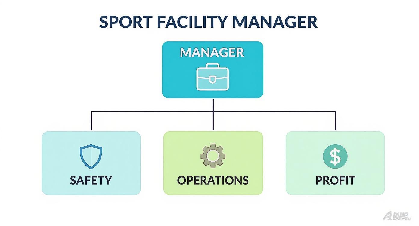Infographic about sport facility manager