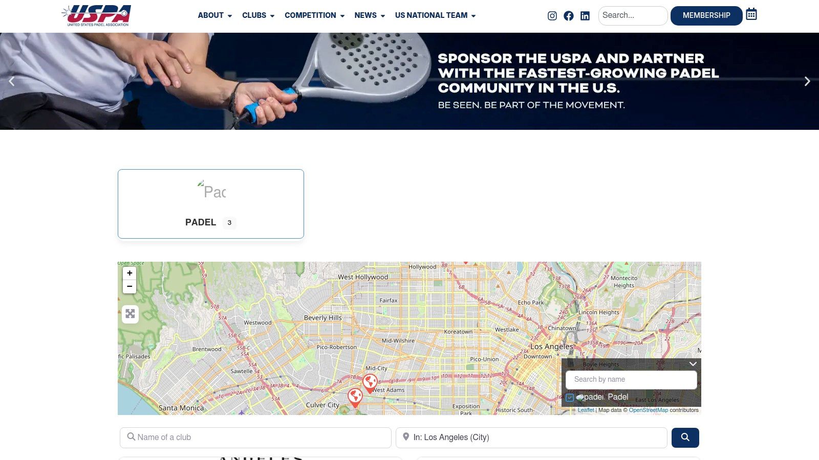 US Padel Association (USPA) – Los Angeles listings
