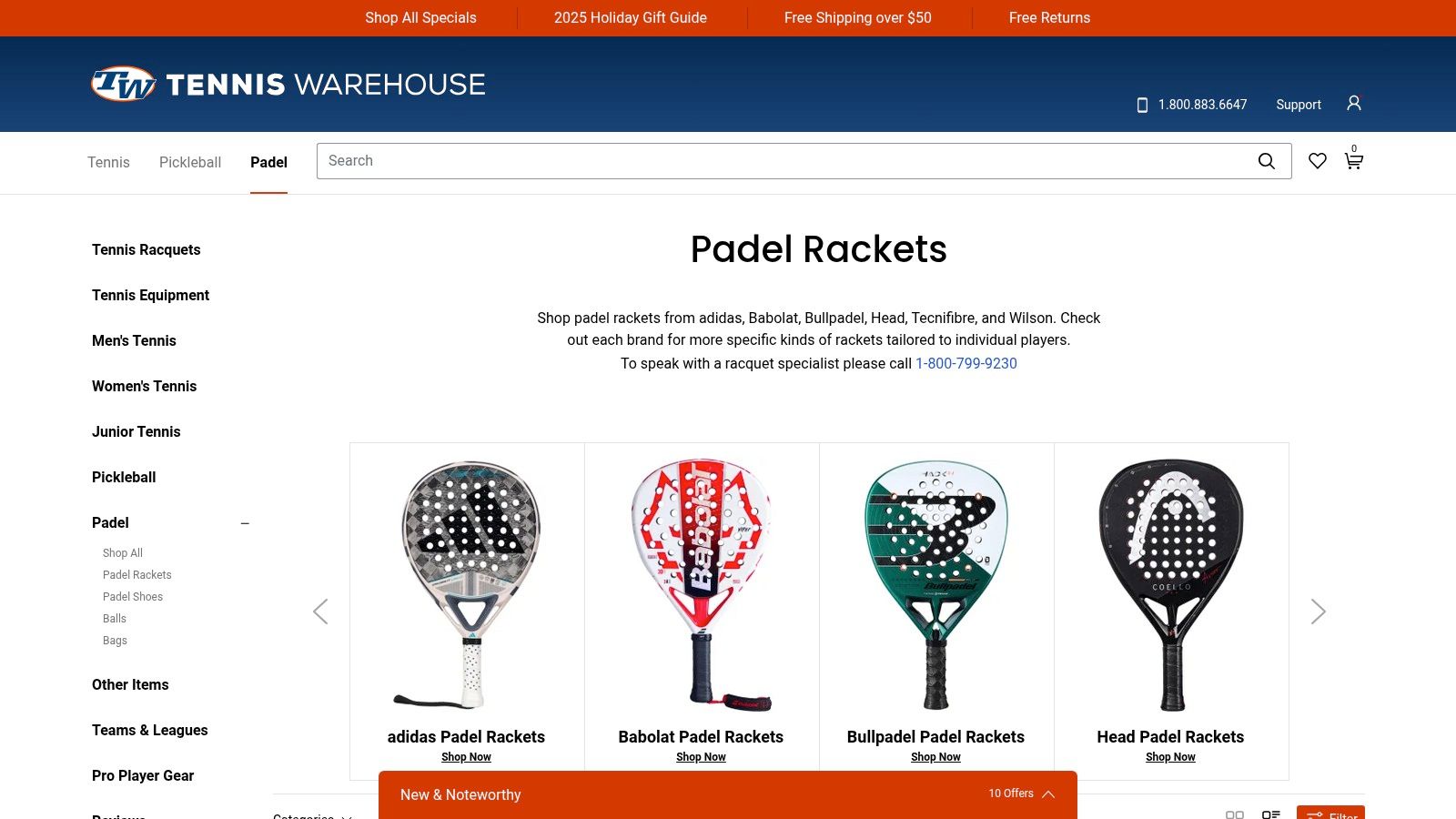 Tennis Warehouse – Padel Category