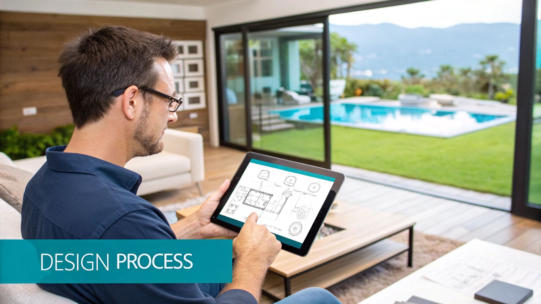 A professional installer discussing smart home plans with a client.