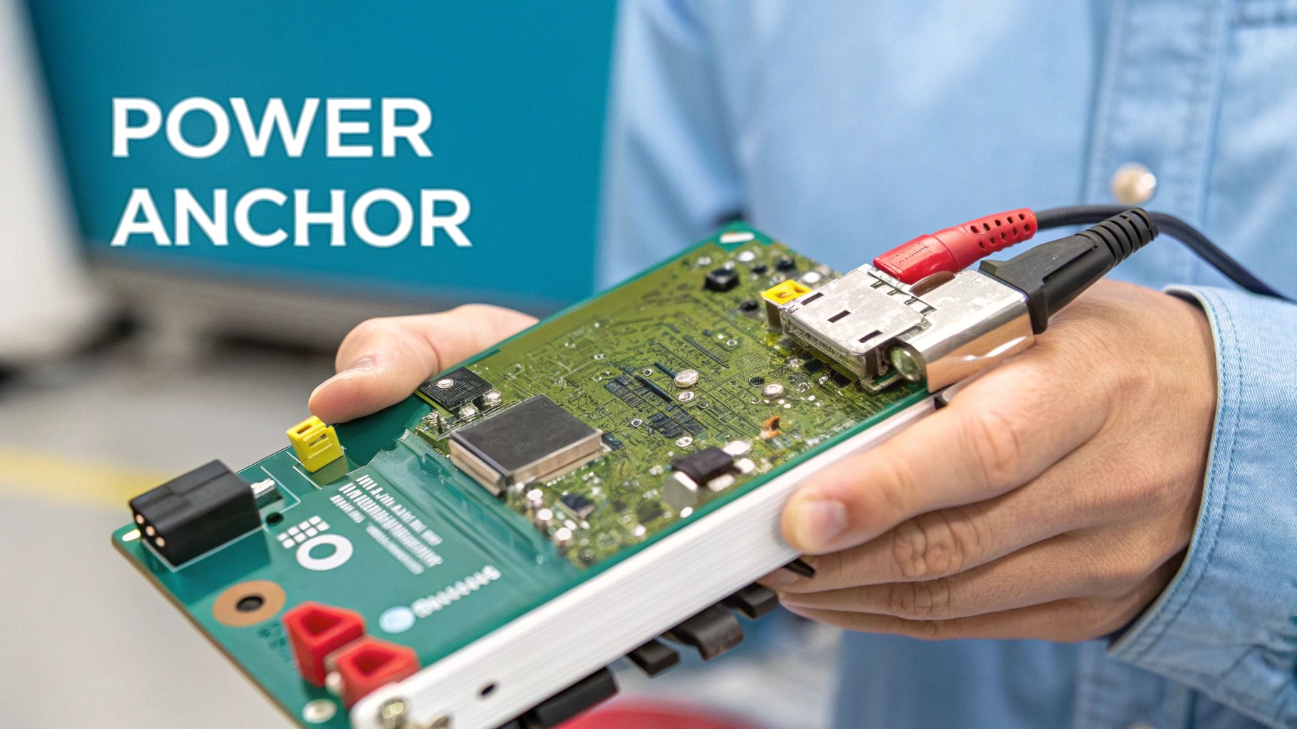 Various 3 pins connectors on a workbench, showing different types and sizes