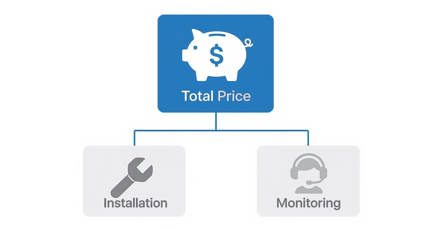 Infographic about verisure alarm prices