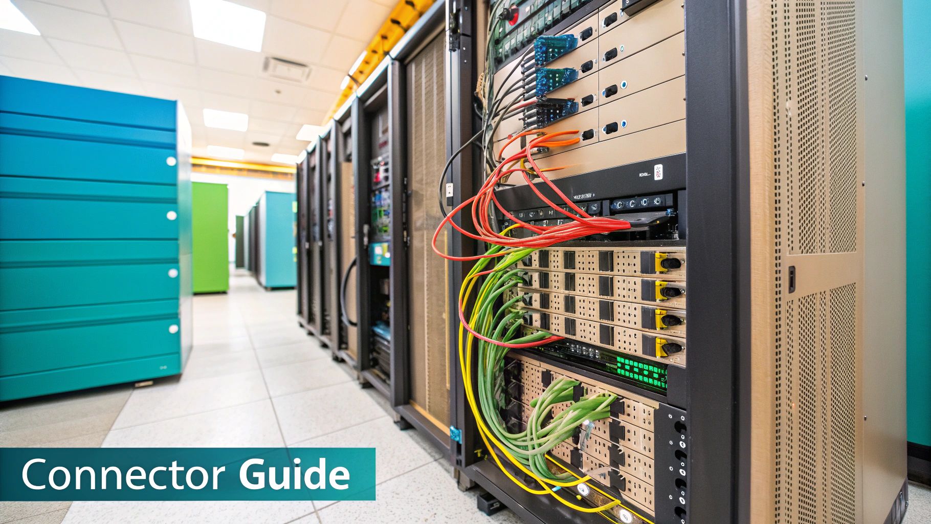 A close-up of different types of 3 pins connectors used in professional installations.