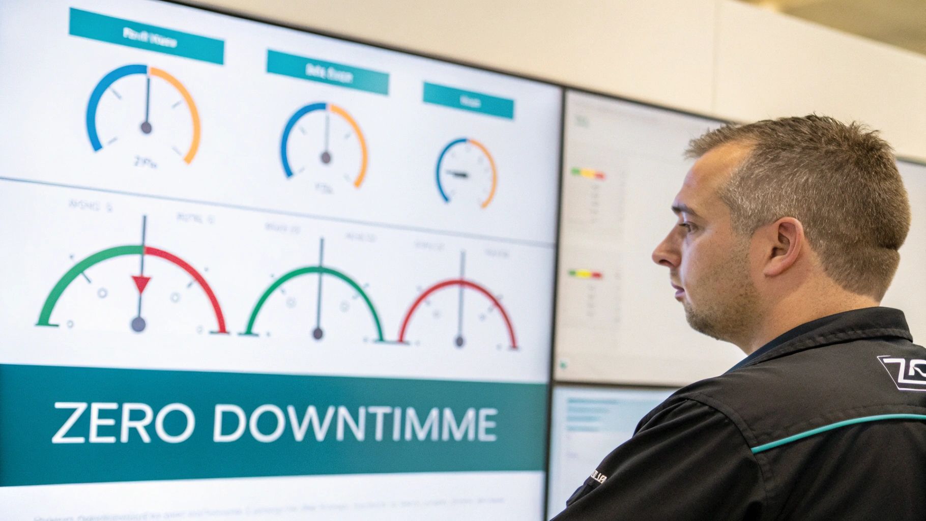 A technician carefully inspecting a network server rack, highlighting attention to detail and preventing migration disasters.