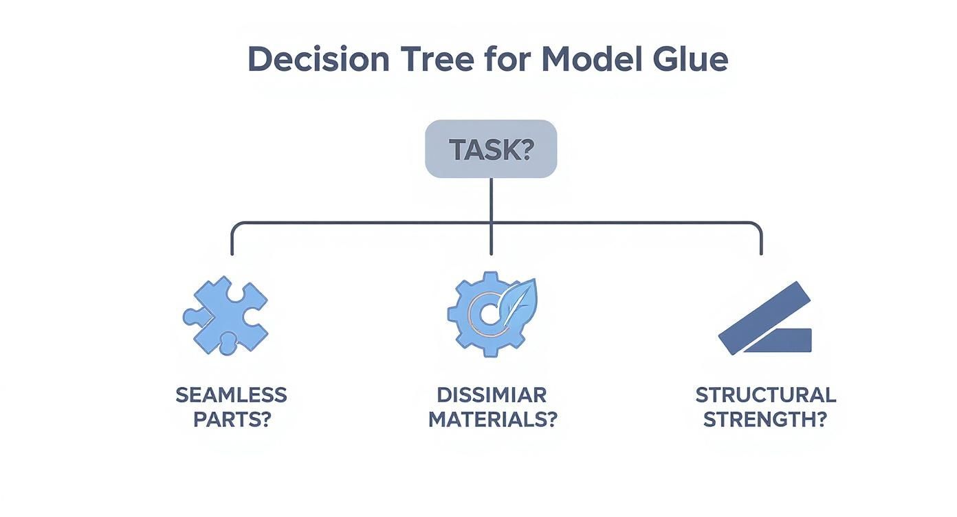 Infographic about best glue for plastic models