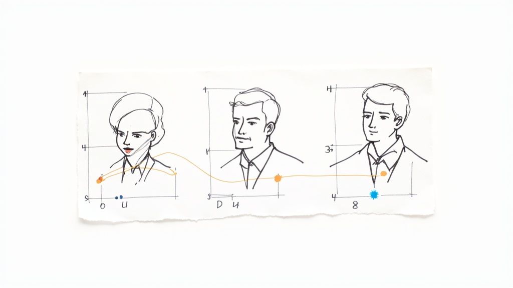 Person analyzing data on multiple screens, symbolizing AI-powered competitive insight