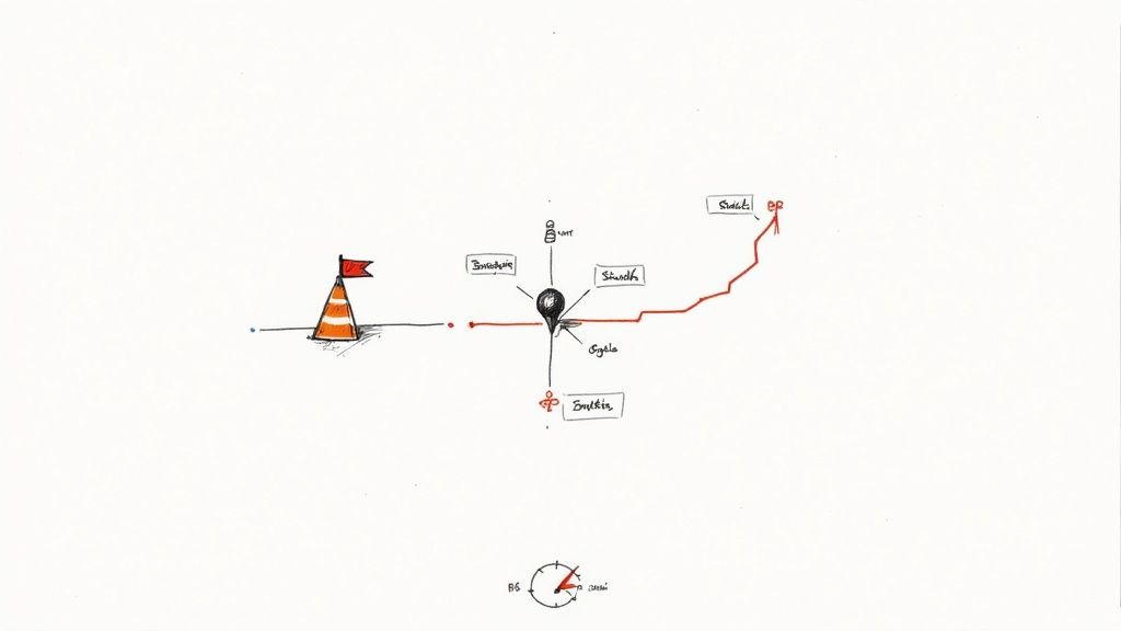 Marketer analyzing charts and graphs on multiple screens, representing marketing reporting