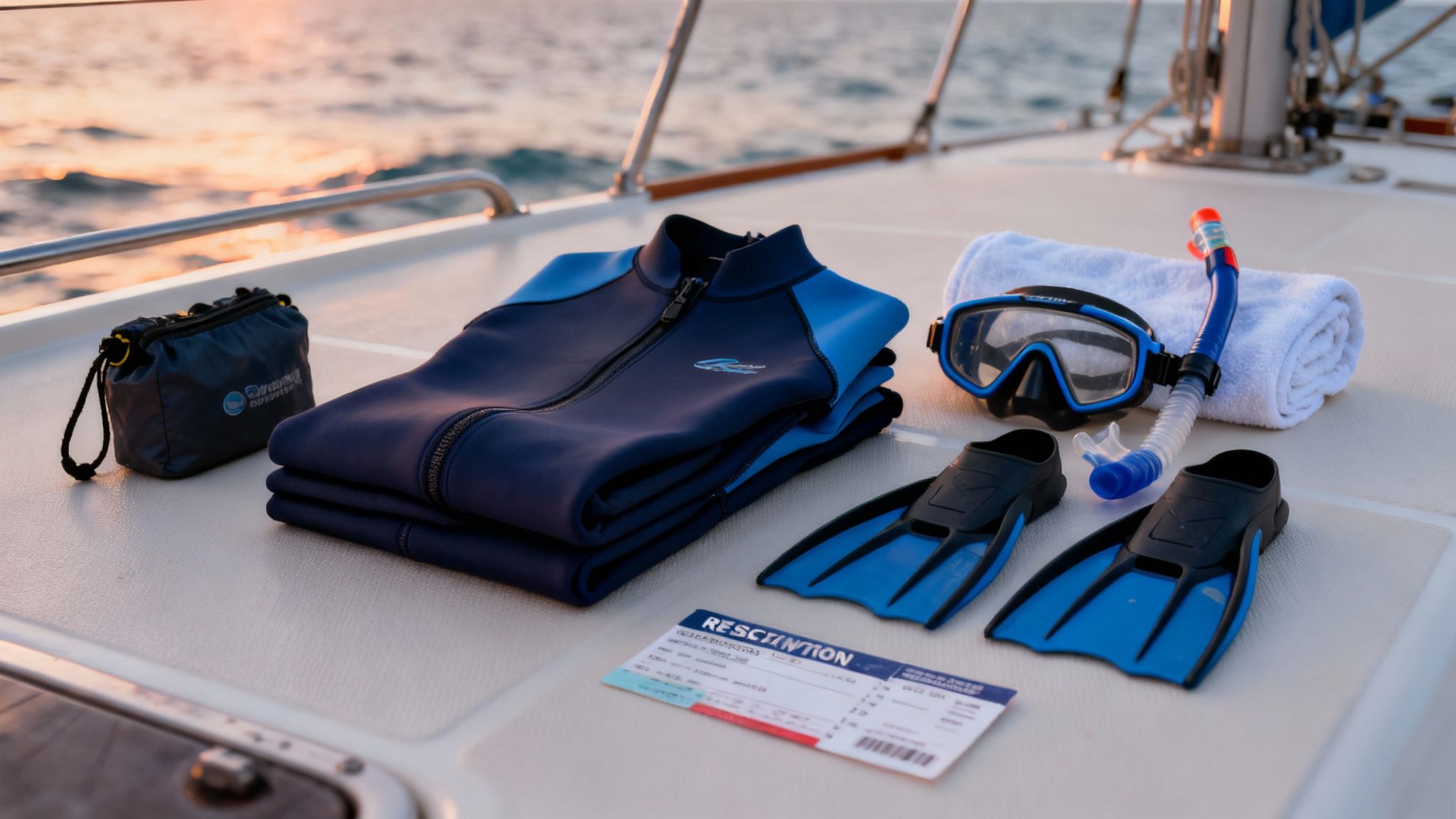 A group of snorkelers holding onto a light board, watching manta rays below them.