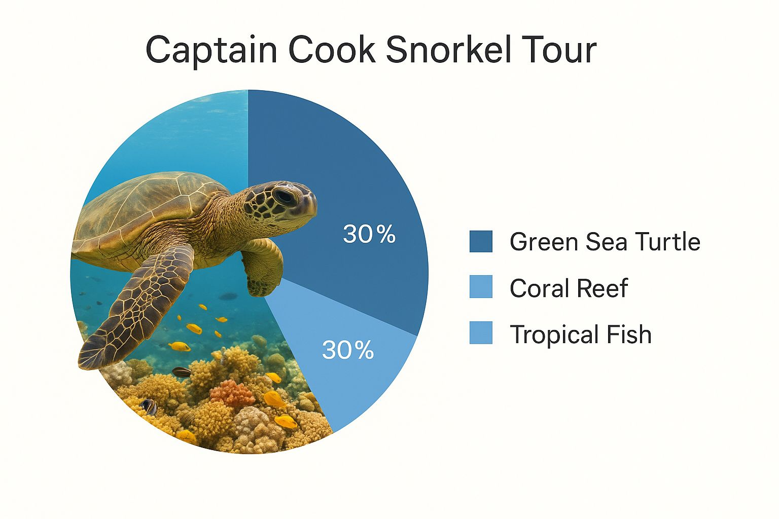 Infographic about captain cook snorkel tour