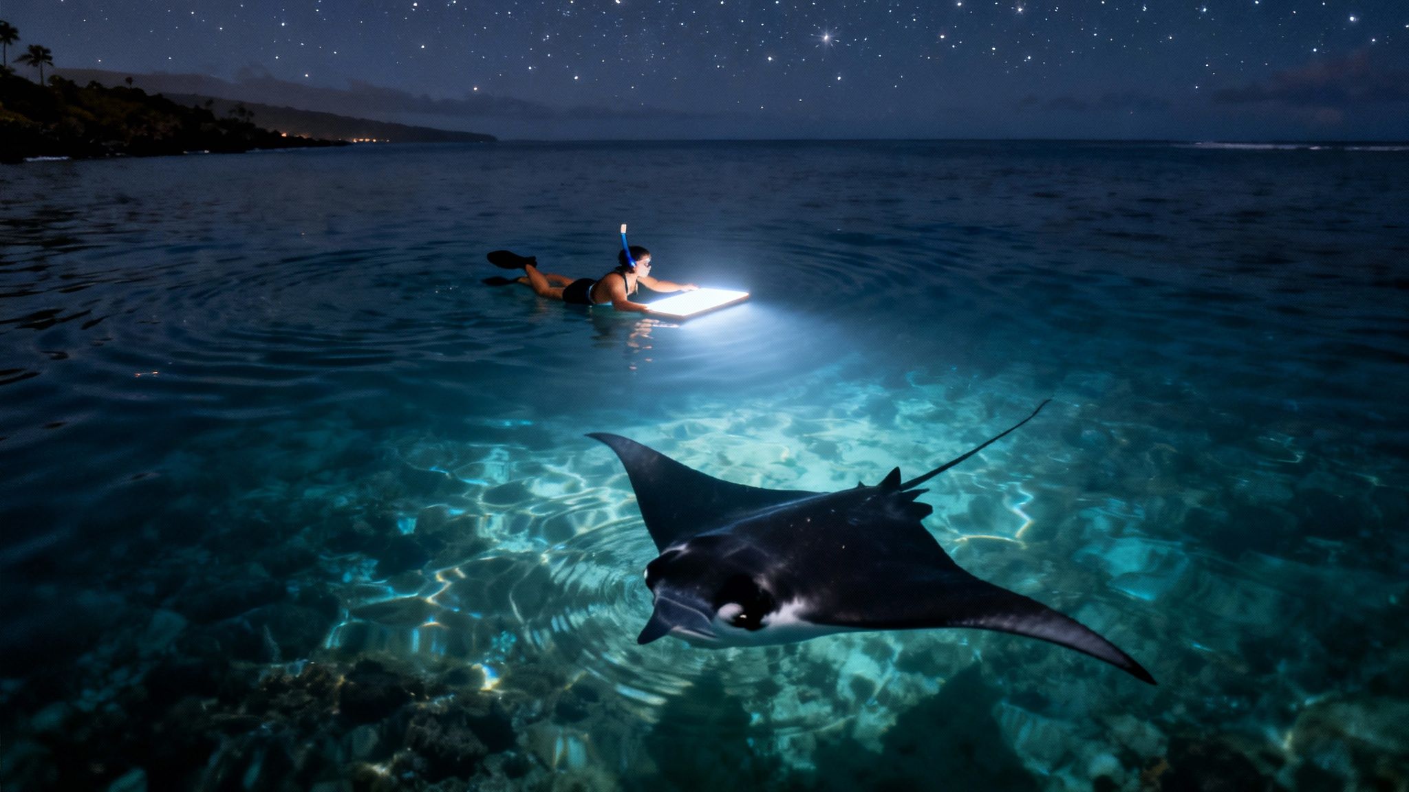 Manta Ray Snorkel Big Island A Guide to Kona's Nighttime Wonder