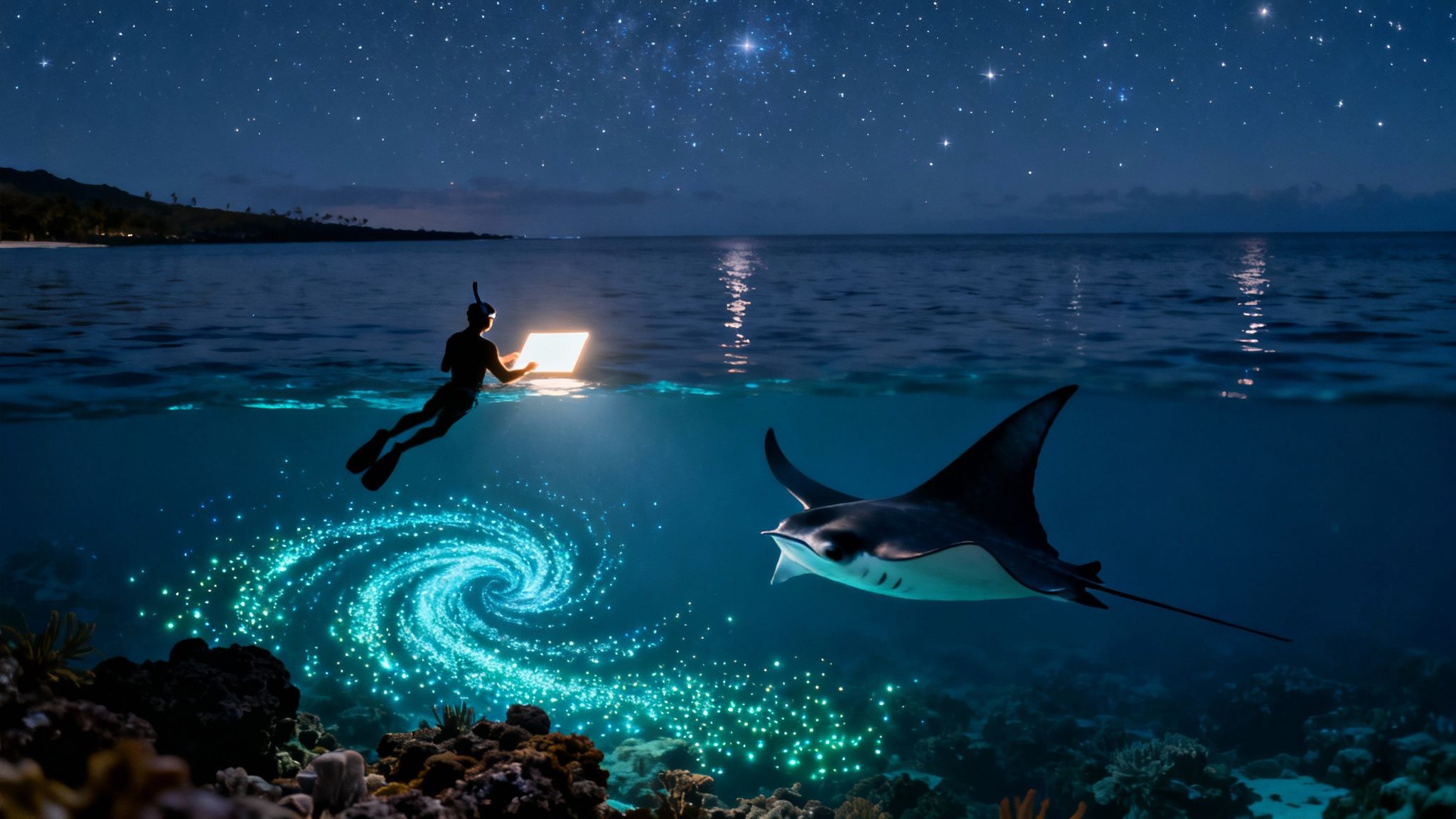 Manta ray snorkel big island: Best Kona Night Manta Tours & Tips