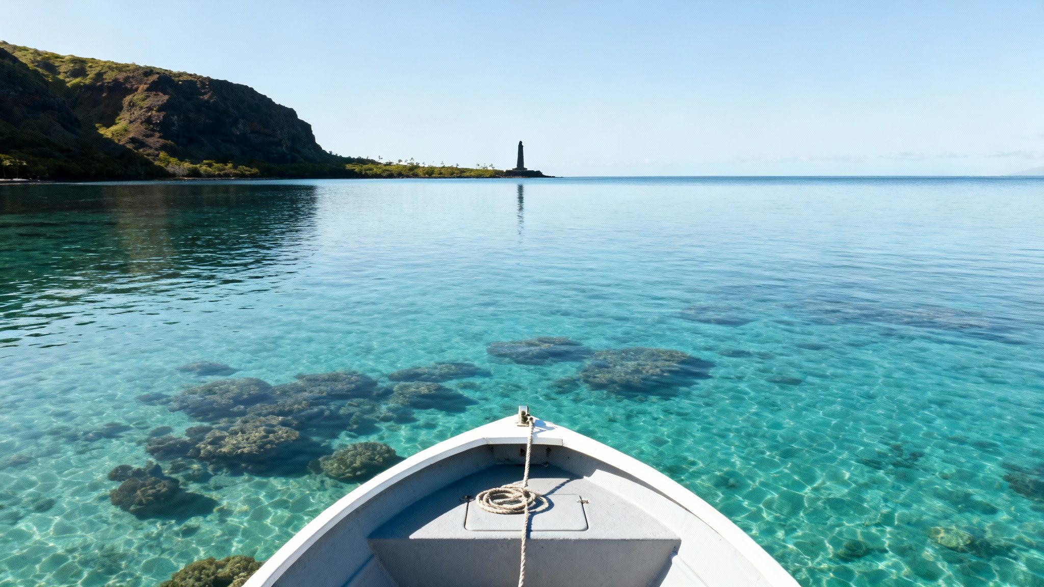 A large pod of spinner dolphins jumping in the clear blue waters of Kealakekua Bay, Hawaii.