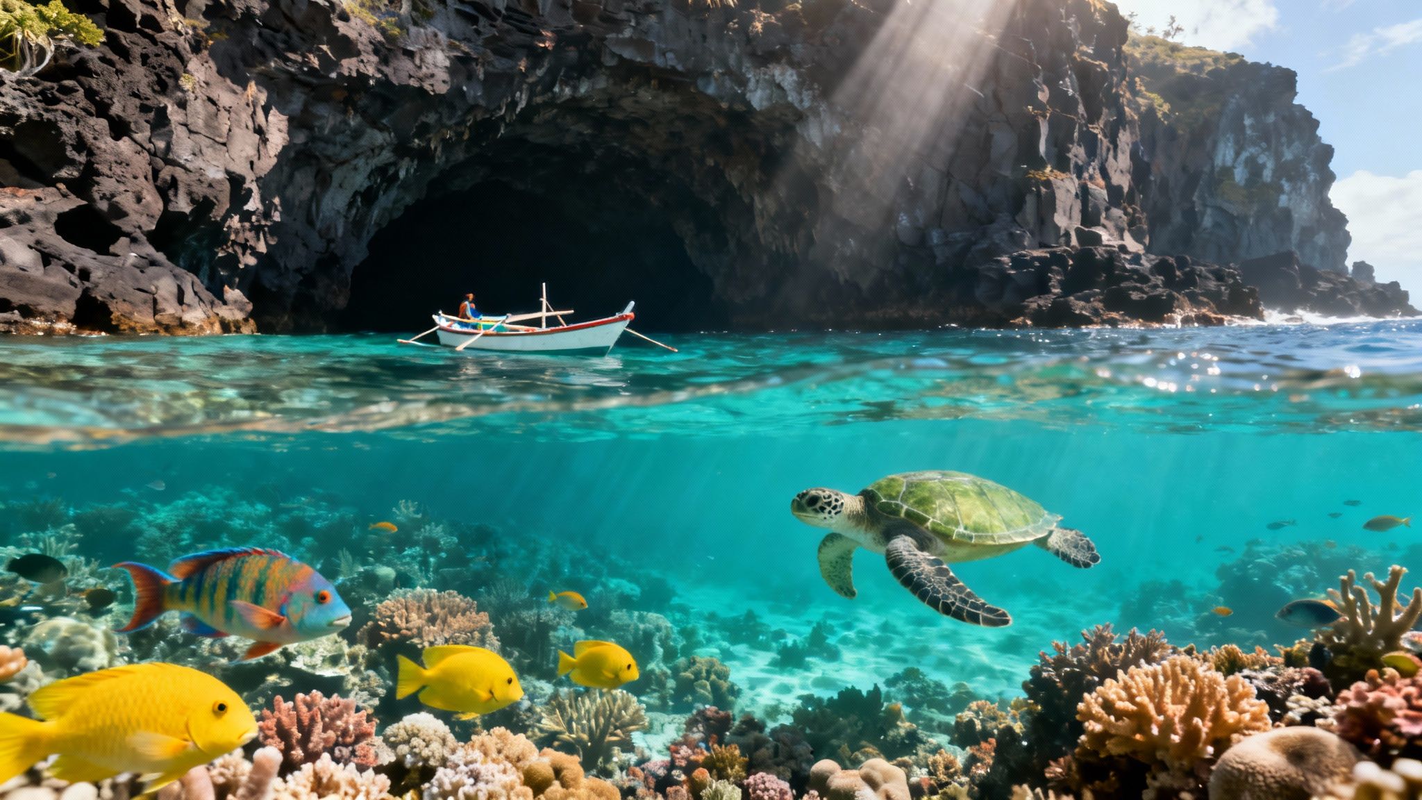 Kealakekua Bay snorkeling tour: Explore vibrant reefs, marine life & sea caves