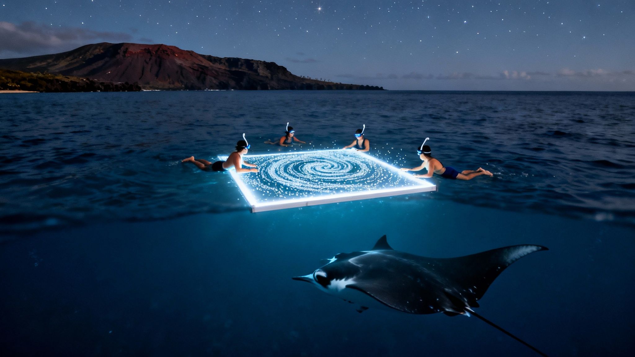 Manta ray viewing big island: Kona Night Snorkel Guide