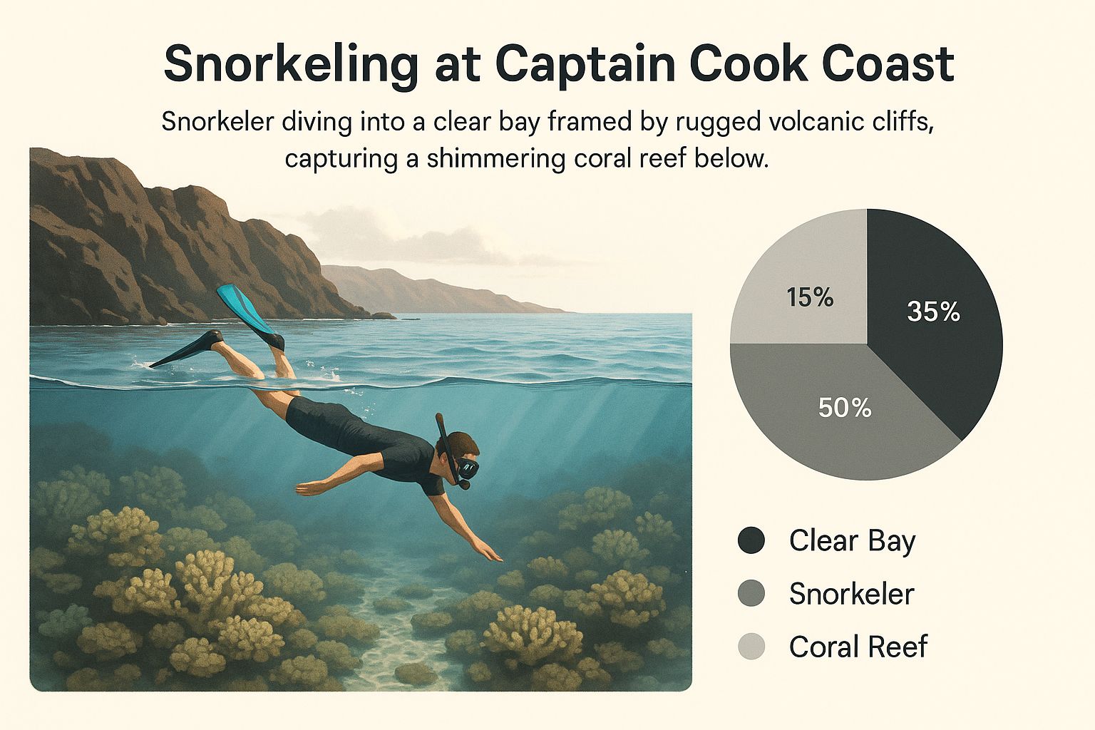 Infographic about captain cook snorkel tour