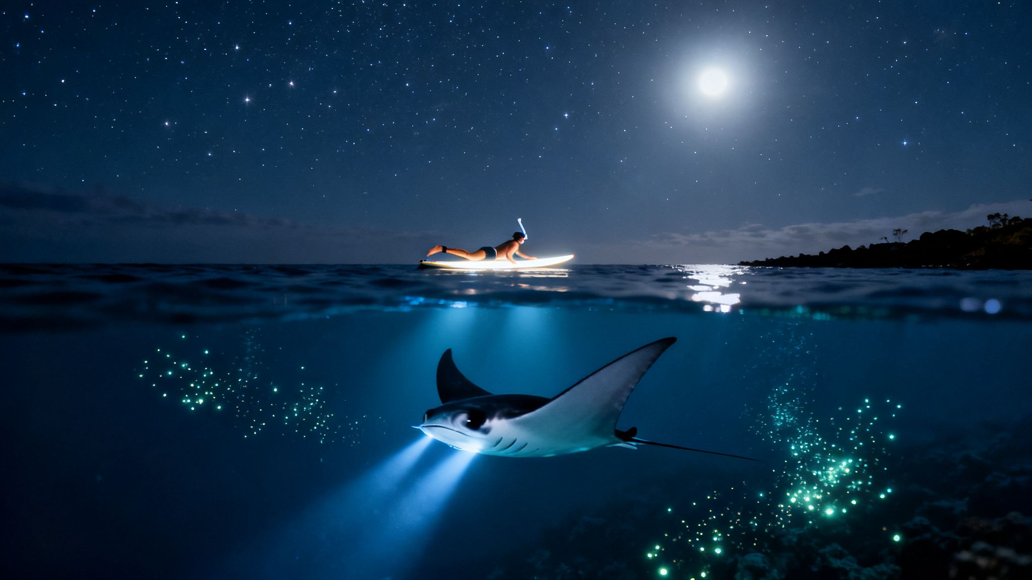 Swimming with manta rays kona: Kona Night Snorkel Guide