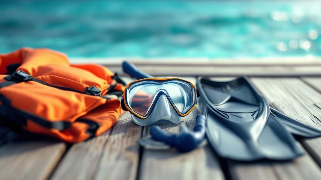A group of snorkelers preparing to enter the water from a tour boat in Kealakekua Bay