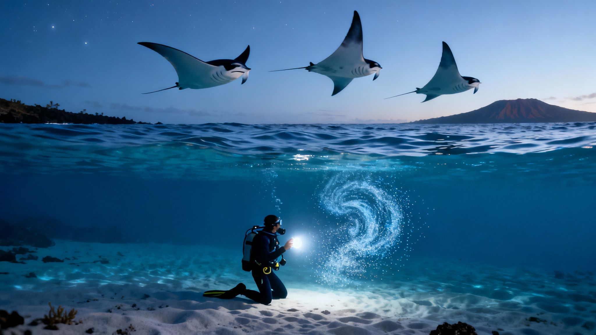Manta Ray Dive Kona: 'manta ray dive kona' Night Dives & Best Sites