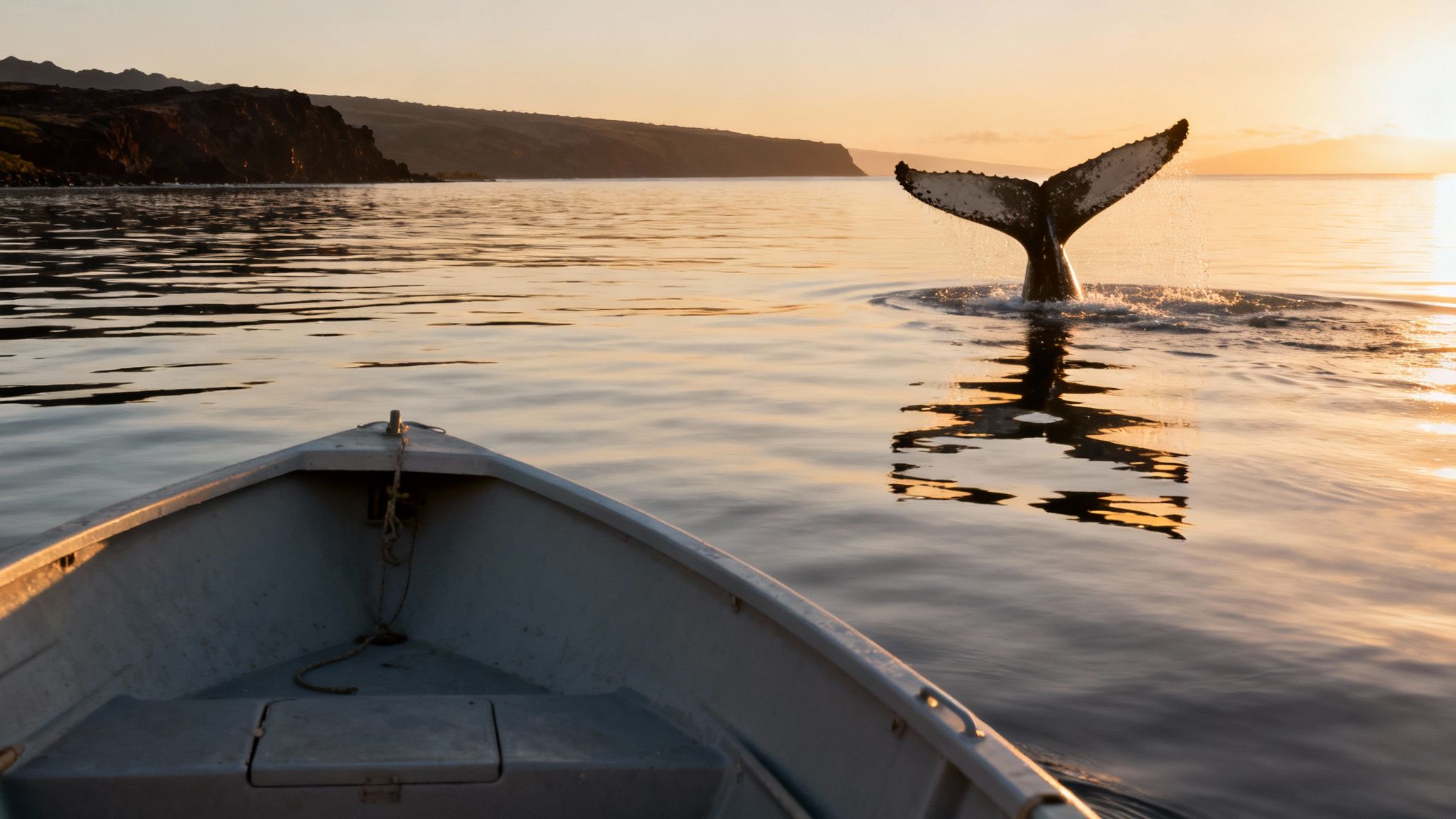 Humpback whale surfacing off Kohala Coast