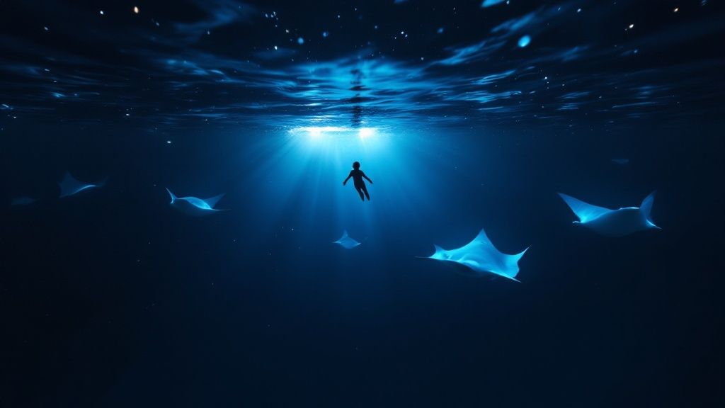 Honaunau Bay Night Manta Ray Snorkeling
