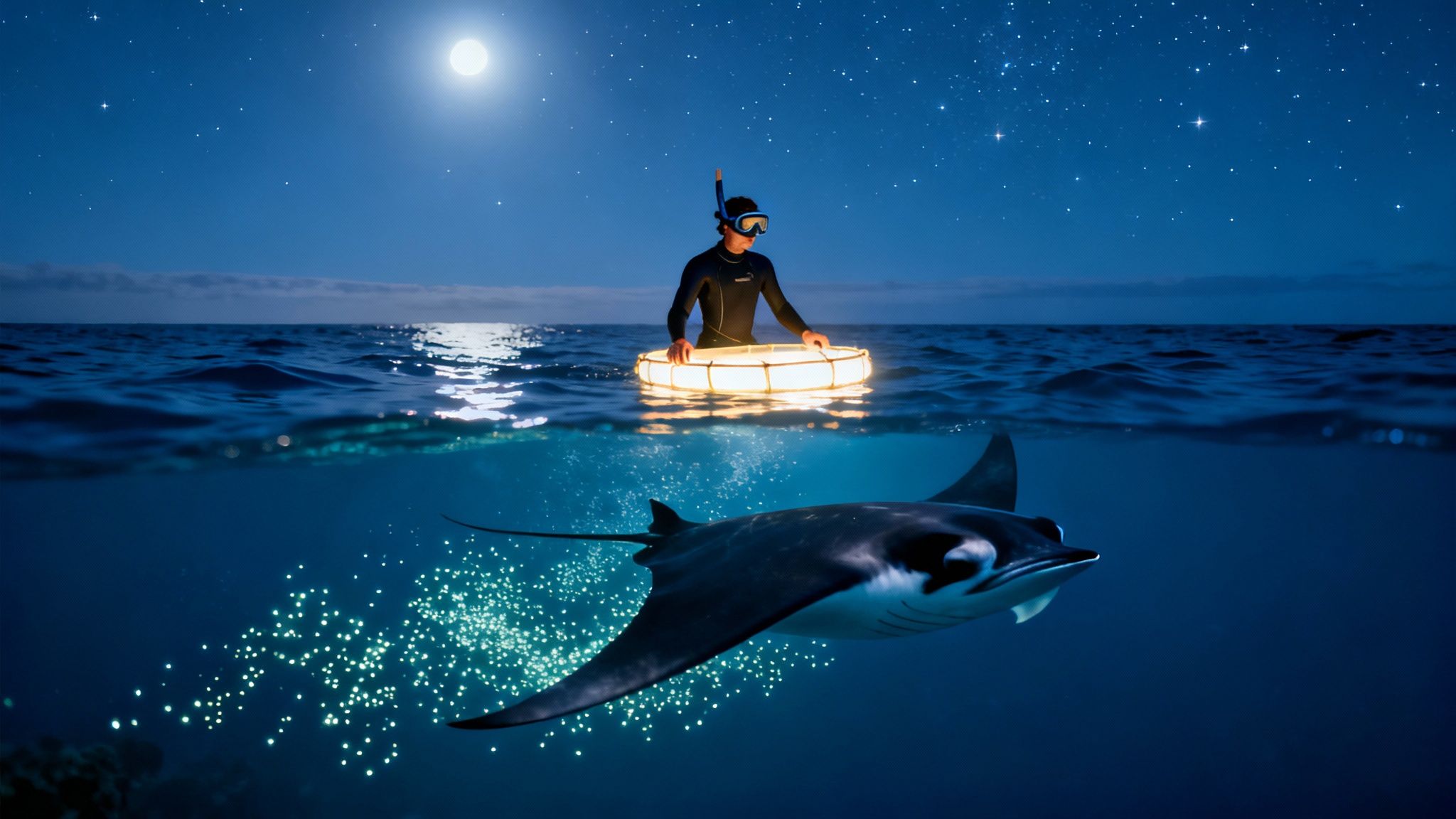 Swimming with manta rays kona: Kona Night Snorkel Guide to Manta Encounters