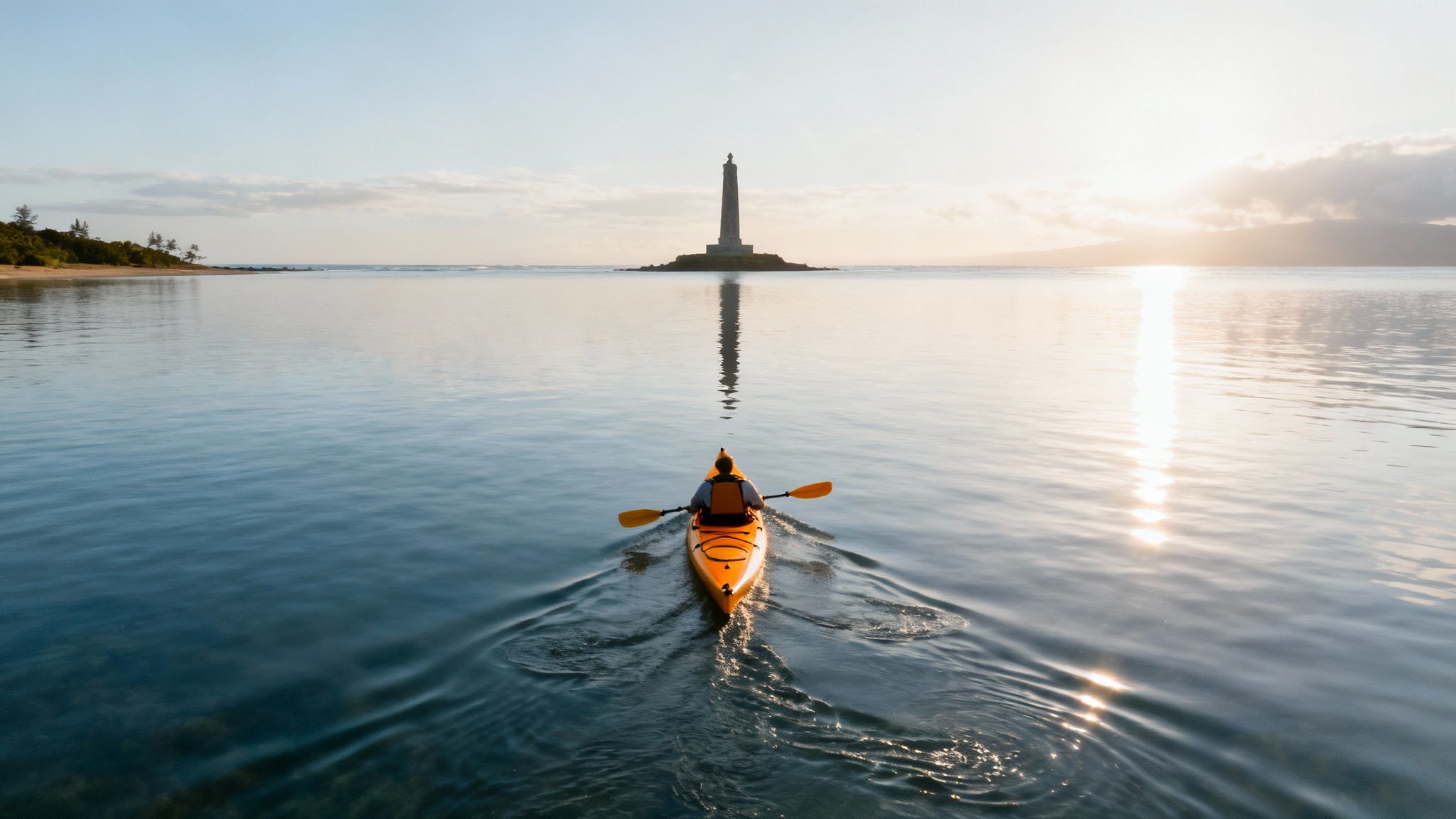 A group of snorkelers enjoying the clear waters near the Captain Cook Monument.