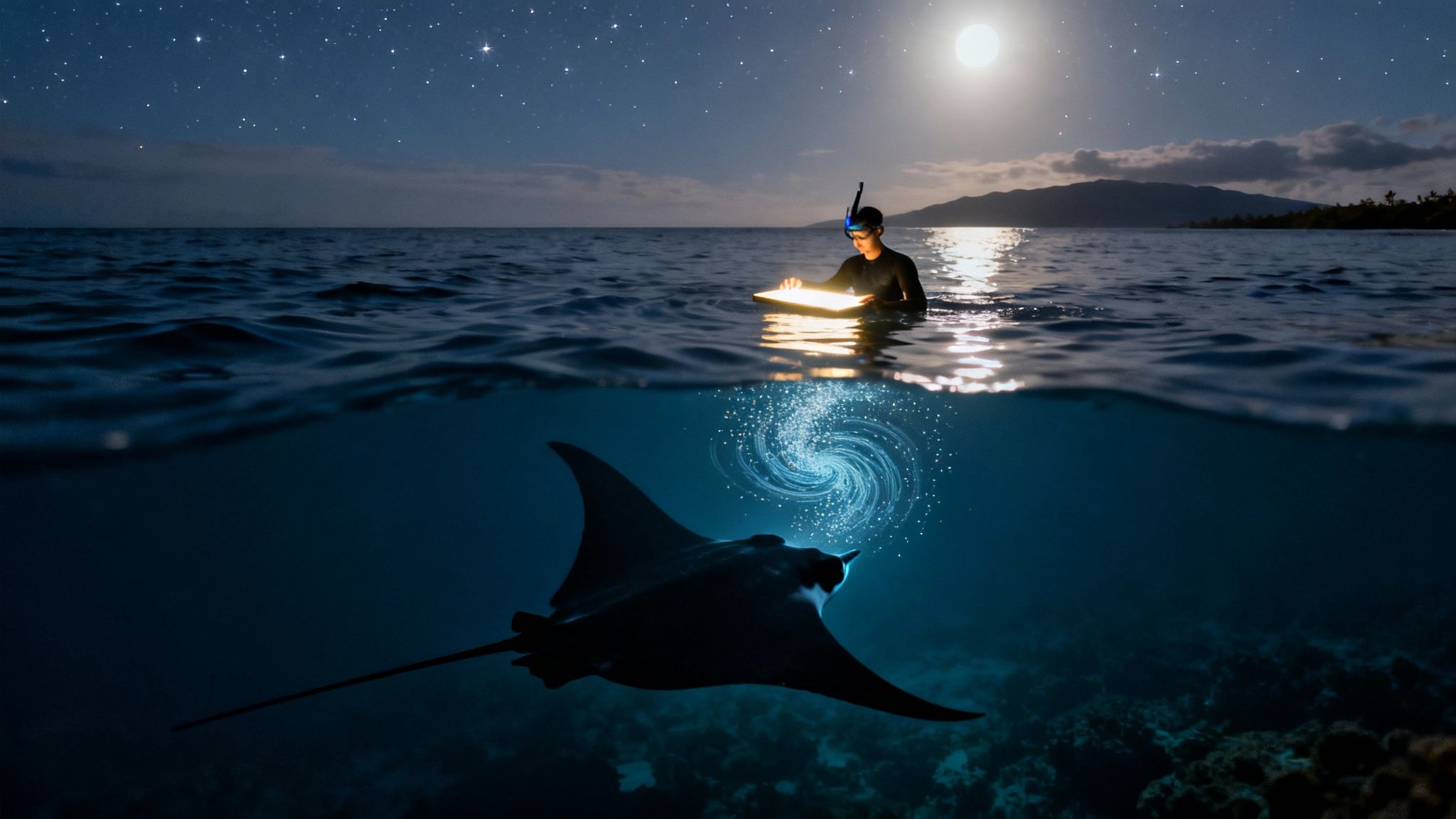 Experience manta ray snorkel kona: Unforgettable Night Swim Adventure