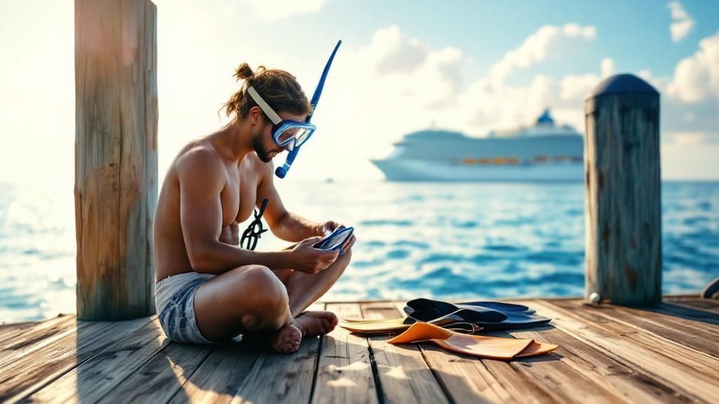 A vibrant underwater scene with a snorkeler looking at coral and fish in Kealakekua Bay