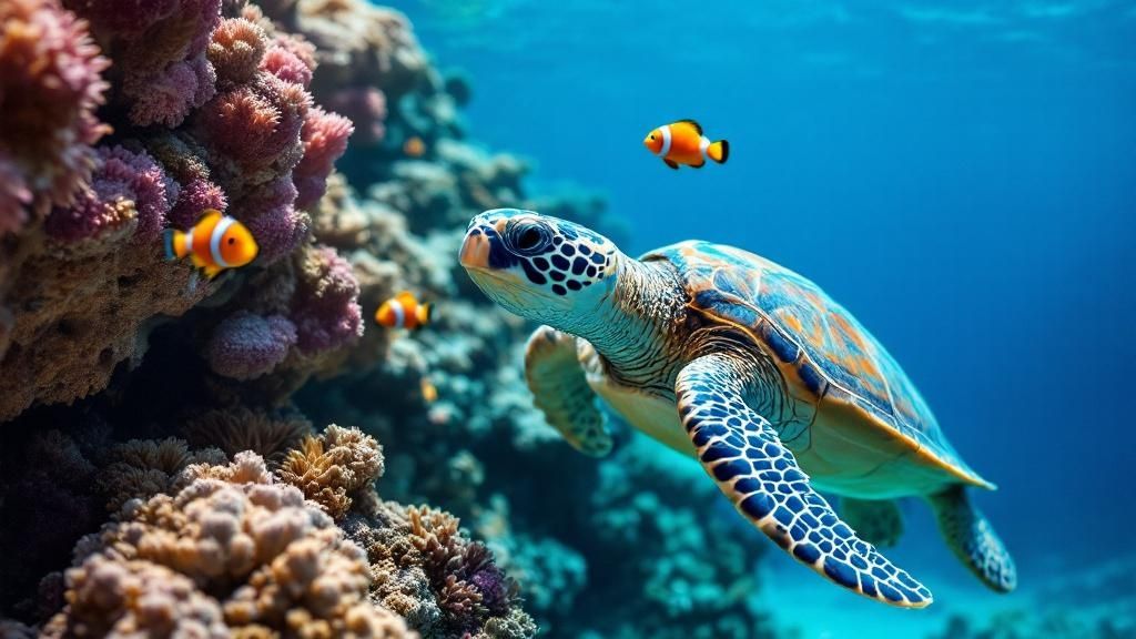 A snorkeler floats peacefully in the clear blue water of Kealakekua Bay, looking down at the coral reef.
