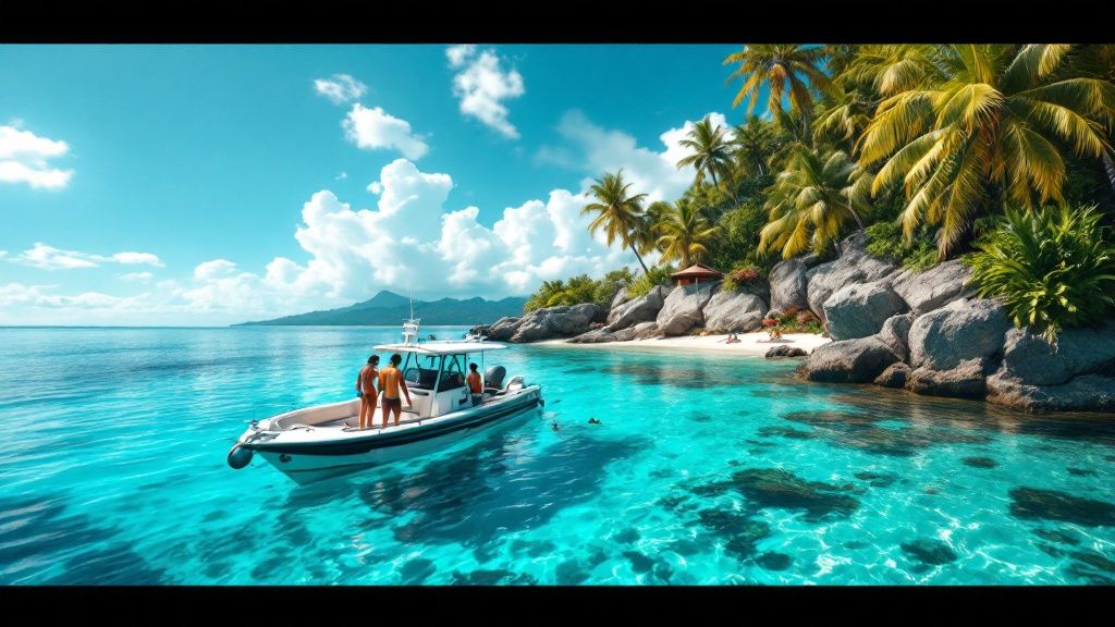 Image of a boat at Kealakekua Bay for a Captain Cook Snorkel Tour
