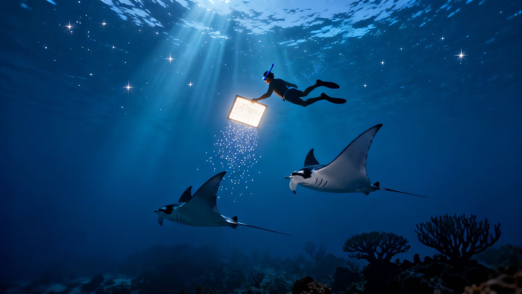 Manta Rays Big Island: manta rays big island Night Snorkel Guide