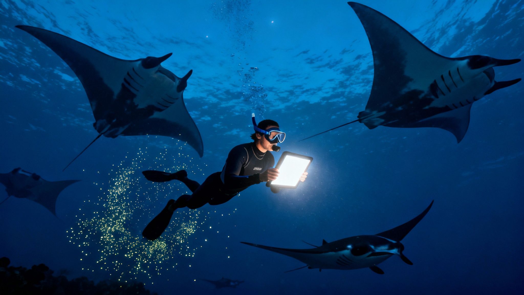 Manta Rays at Night Big Island: Swim Guide - manta rays at night big island