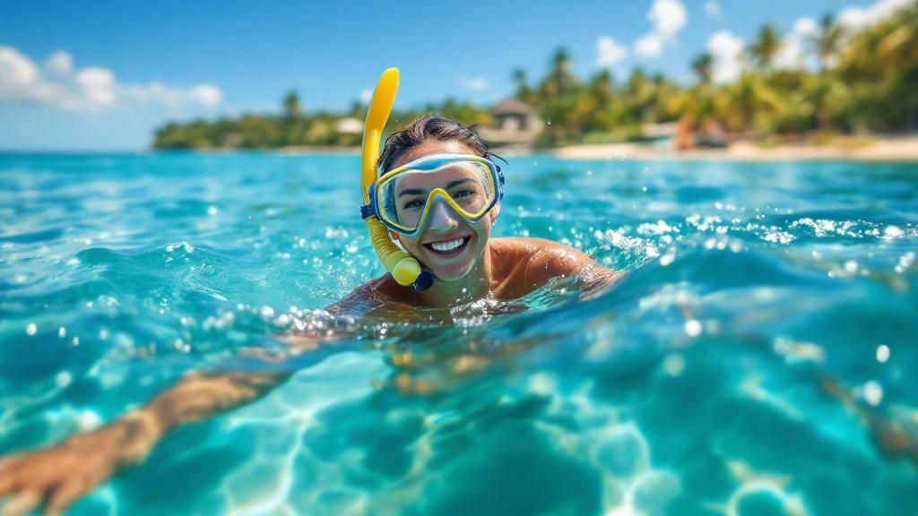 Snorkelers enjoying the clear water near the Captain Cook monument