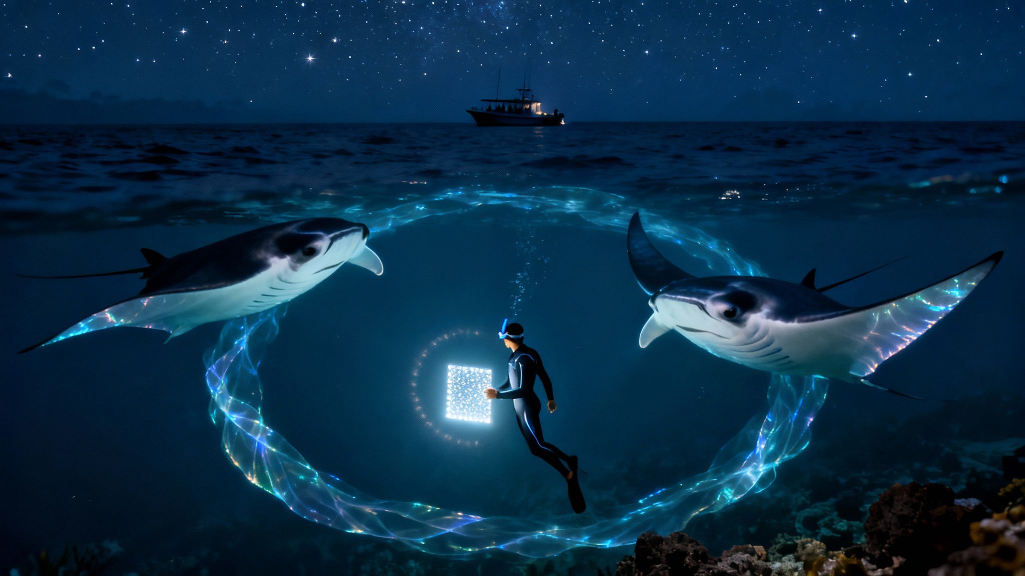 Swim With Manta Rays Big Island A Guide to Kona's Night Snorkel