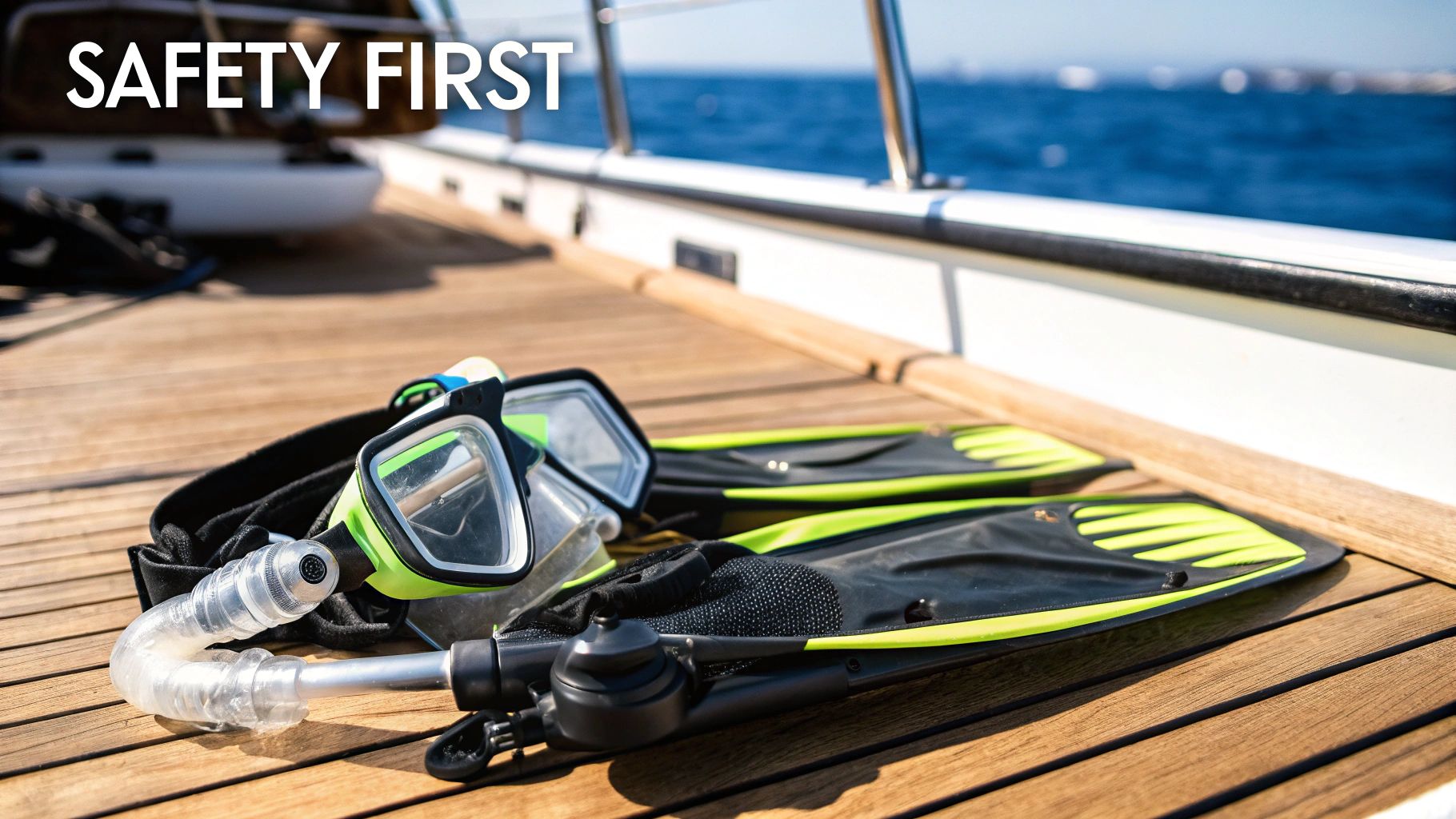 Getting ready for snorkeling