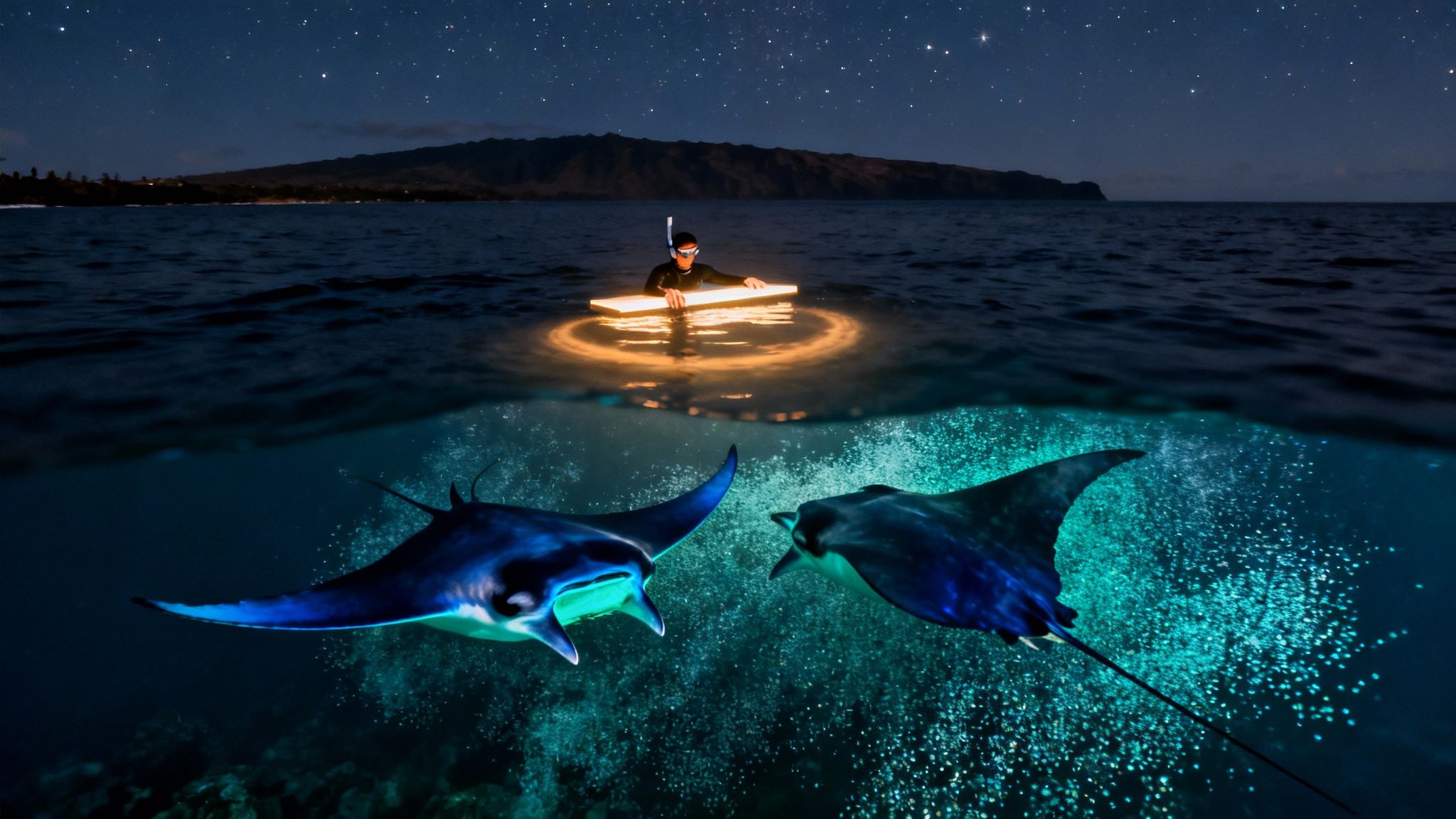 manta ray snorkel kona: Night Swim Guide