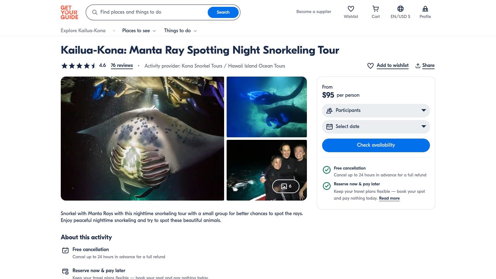 GetYourGuide — Marketplace Listings (multiple providers)